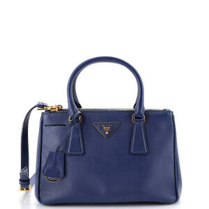 Prada Small Double Zip Lux Tote Saffiano Leather